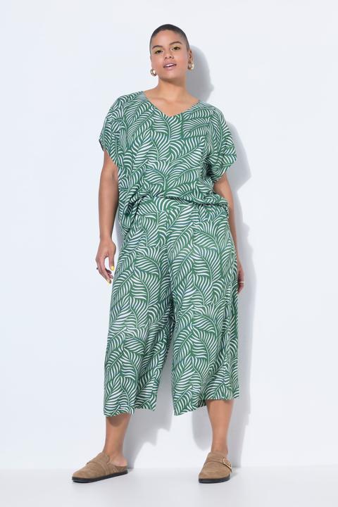 Produktbild Studio Untold Culotte, Wide Legs, Leafs-Print, Elastikbund (48)