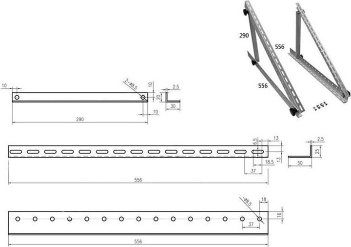 Produktbild Swaytronic Solar-Montage-System 22-Zoll (Solaranlage Montagematerial)
