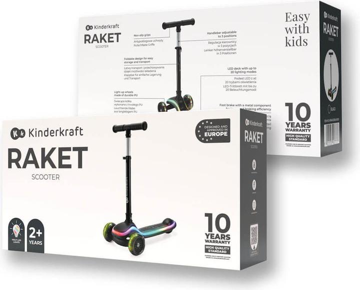 Actual product image KinderKraft scooter RAKET BLACK