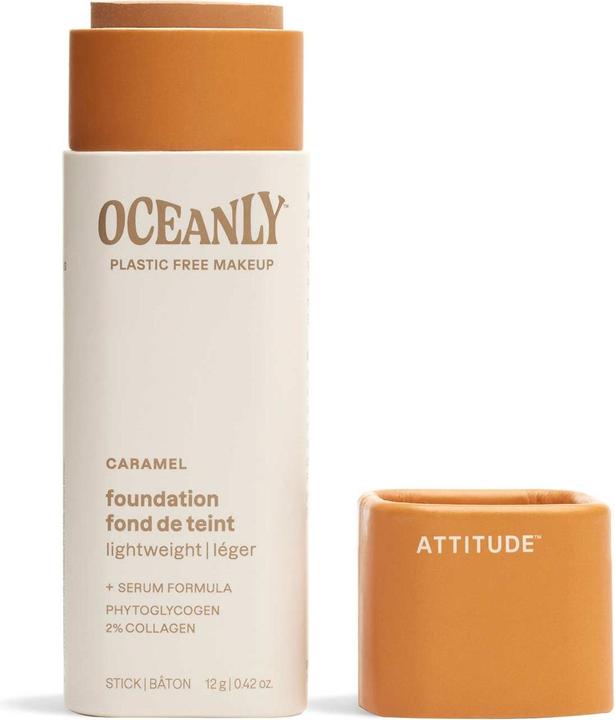 Produktbild Attitude Oceanly Plastic-Free Light Coverage Foundation Stick with Titanium Dioxide (Caramel)