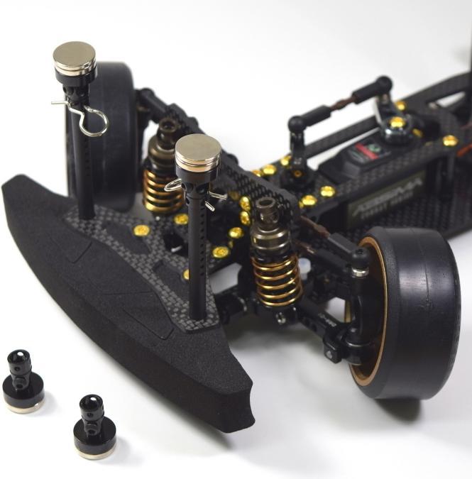 Actual product image Absima Magnetic body mount system, black (single post)