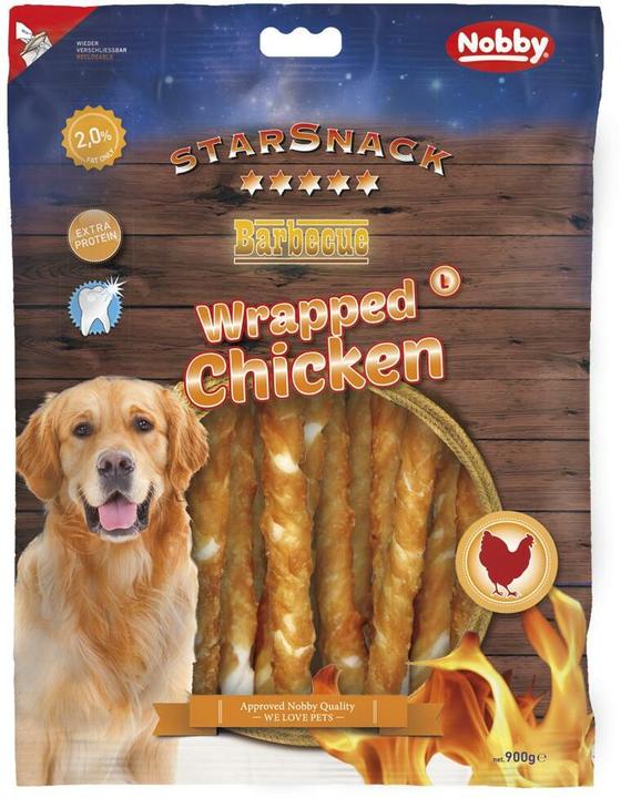 Nobby Kausnack StarSnack Barbecue Wrapped Chicken L, 900 g (20 Stk., 900 g)