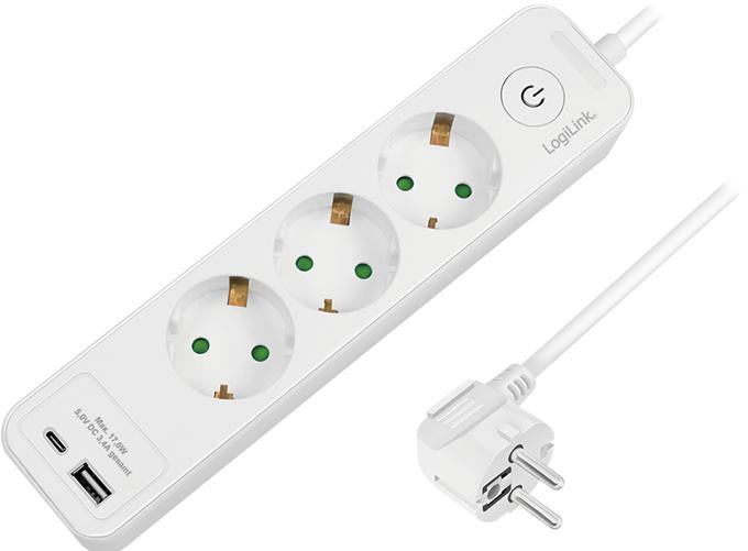 Actual product image LogiLink Check (3 x, CEE 7/3, 1.50 m)