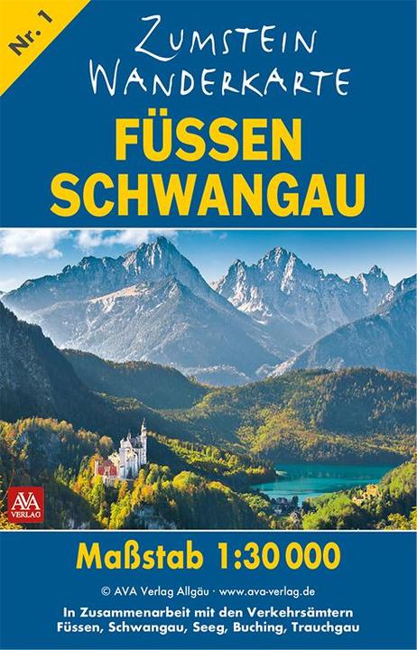 Actual product image Zumstein hiking map Füssen/Schwangau