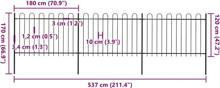 Produktbild vidaXL Zaunpaneel