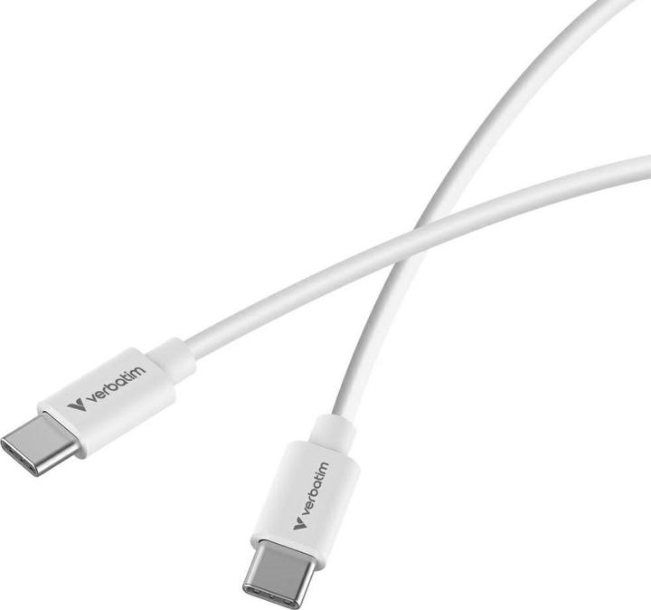 Produktbild Verbatim Kable Sync & Charge USC-C do C essentials 3 m 100W biały 32409 (3 m, USB 2.0, 100 W)