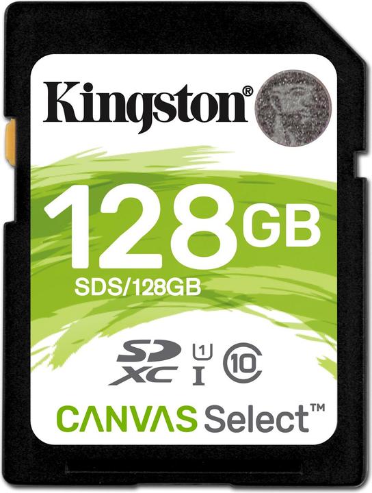 Produktbild Kingston Canvas Select SDXC Card (128 GB, SDXC, U1, UHS-I)