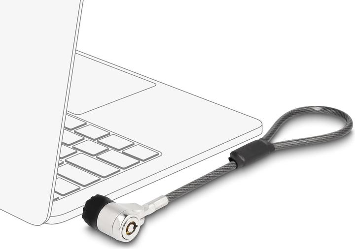 Actual product image Navilock Notebook security cable with key 15.2cm for Kensington slot 3 x 7mm