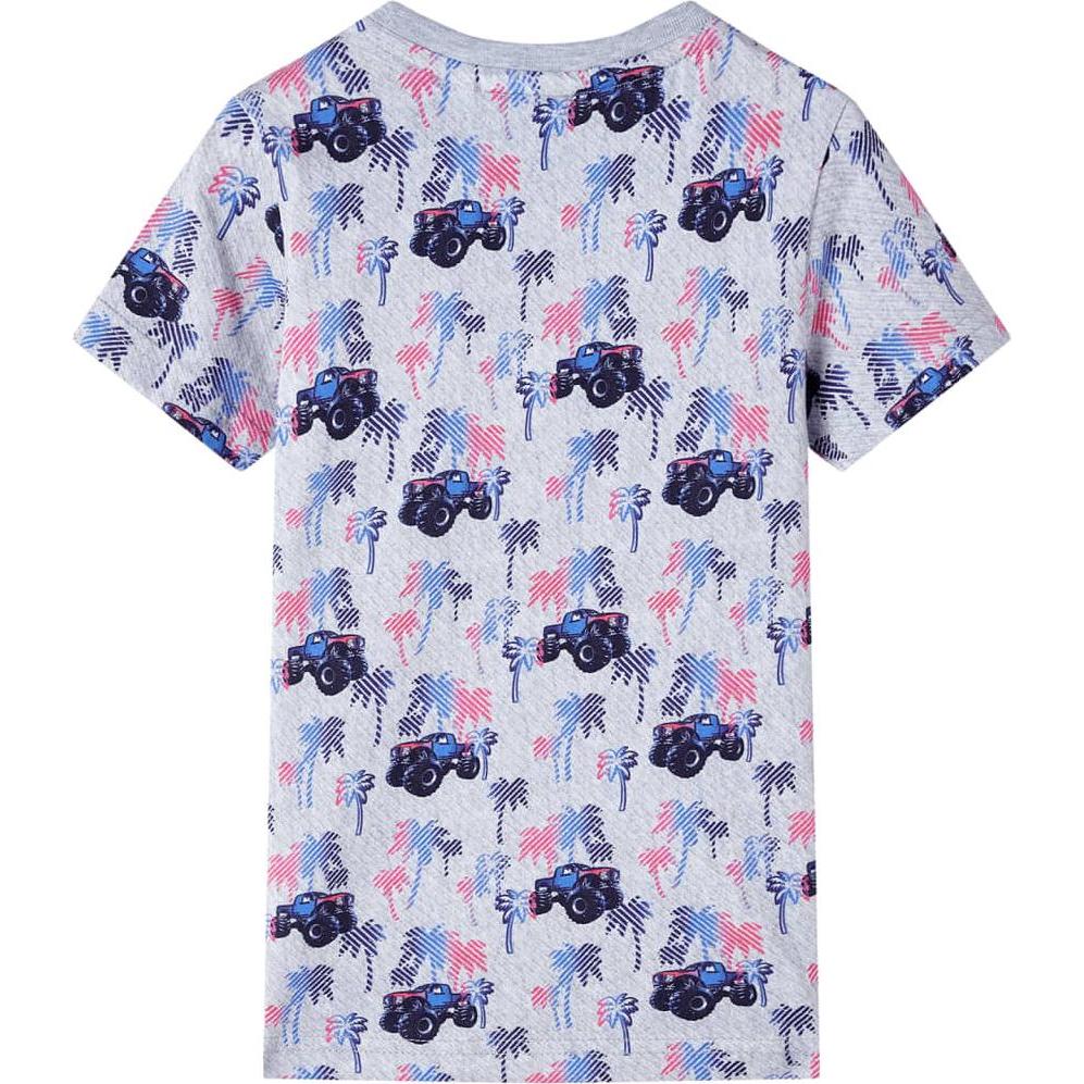 Thumbnail - VidaXL, Jungen, Shirt, Kinder-T-Shirt Grau Melange 128,Material: 100, Grau, (128)