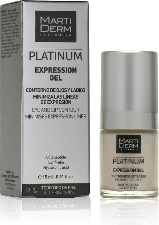 Produktbild Martiderm PLATINUM EXPRESSION eyes & lips contour gel 15 ml (Augenpflege Gel, 15 ml, Tag + Nacht)