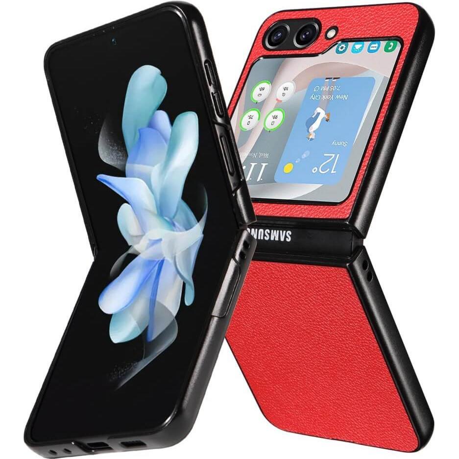 Cover-Discount Galaxy Z Flip5 - Hybrid Schutzhülle rot (Samsung Galaxy Z Flip5), Smartphone Hülle, Rot