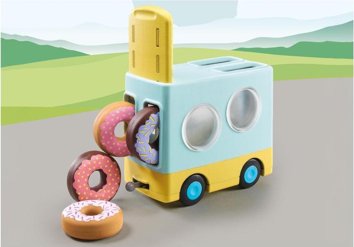 Image du produit Playmobil 1.2.3 : Camion donut fou avec fonction d'empilement et de tri (71325, Playmobil 1.2.3)