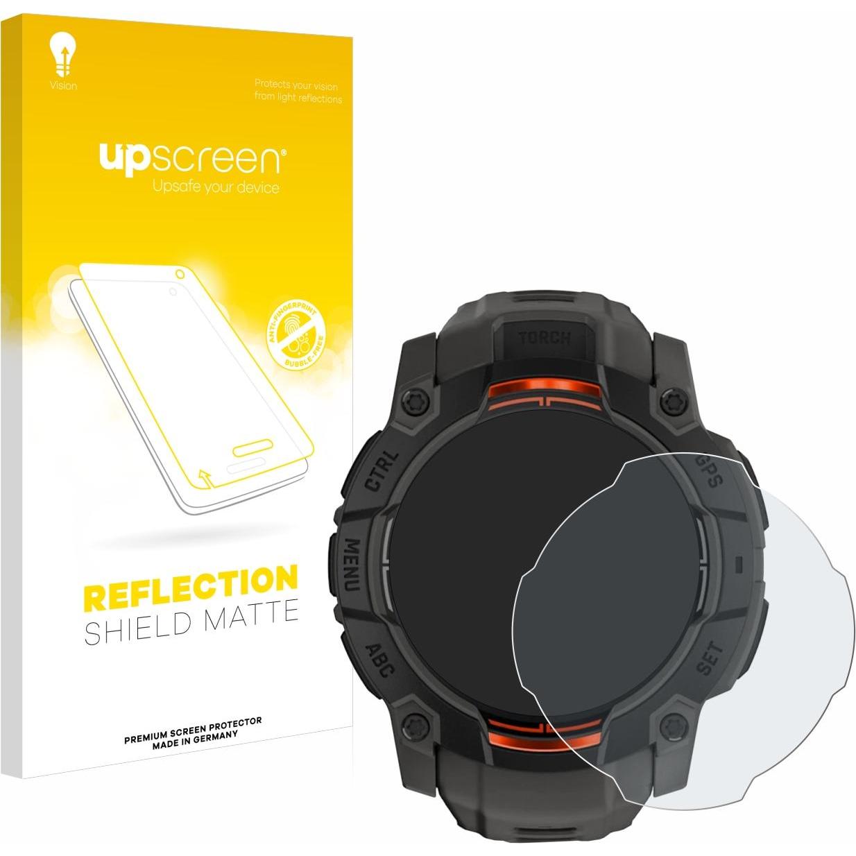 upscreen Schutzfolie Displayschutz Displayschutzfolie Folie Matt Entspiegelungsfolie, Smartwatch Schutzfolie, Grau