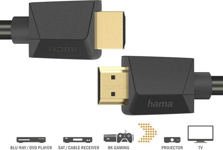 Image du produit Hama HDMI (Typ A) — HDMI (Typ A) (1 m, HDMI, 2.1b)