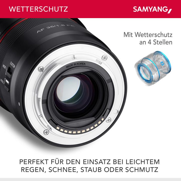 Image du produit Samyang AF 35mm f/1.8 FE (Sony E, Plein format, APS-C / DX)