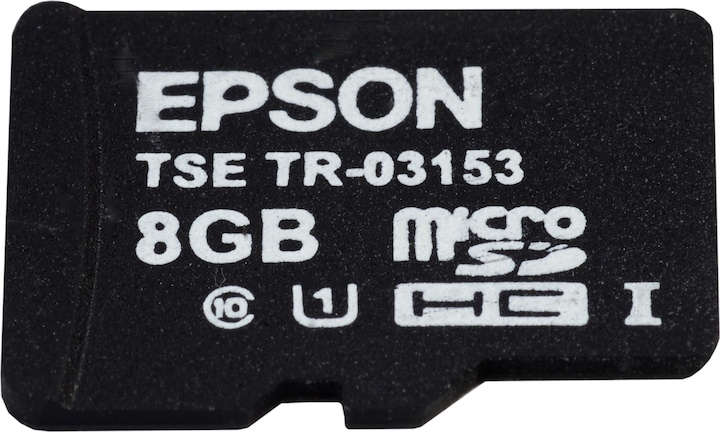 Epson TSE MicroSD-kaart, certificaatduur 5 jaar, levensduur 20 miljoen handtekeningen (8 GB, microSD, U1)