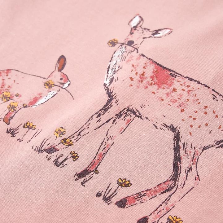 Produktbild vidaXL Kinder-Langarmshirt Rosa 128,Material: 95 % Baumwolle. 5