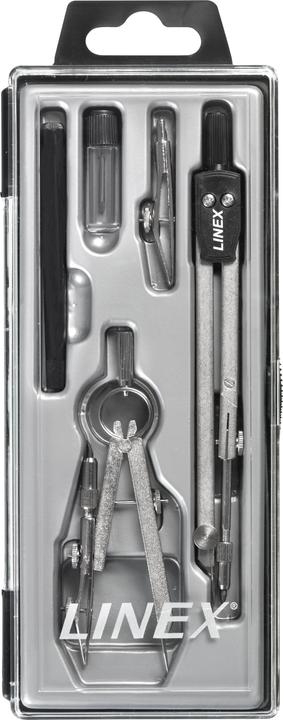 Linex Zirkel -Set 8x20.2cm 100552547 silber 5-teilig