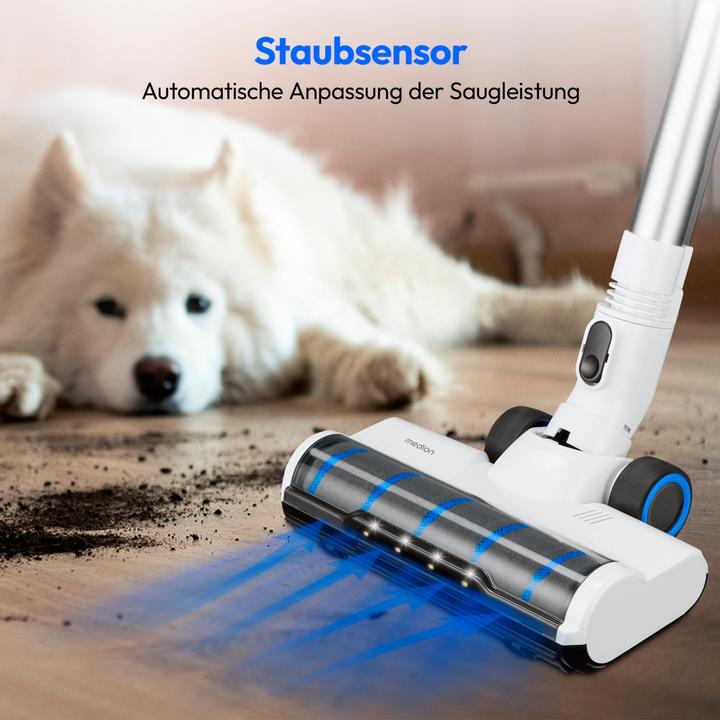 Actual product image Medion P400 W+ cordless stick hoover with mopping function