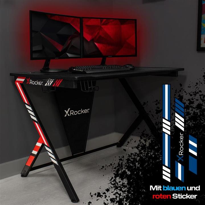 Actual product image X Rocker X-Rocker Ocelot Gaming Bureau - Esports - Carbon look - Zwart - Blauw