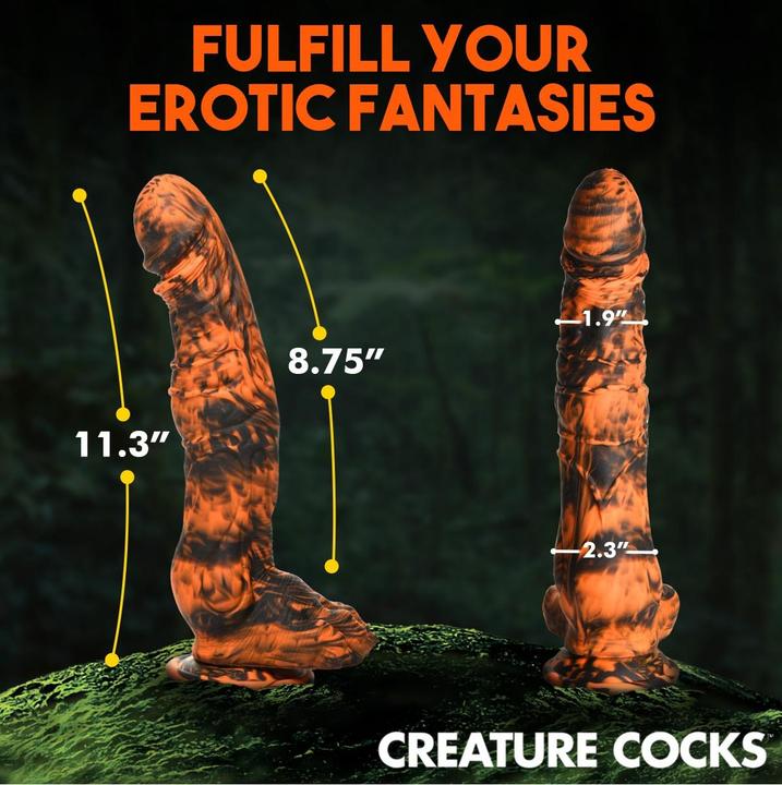 Actual product image Creature Cocks Sabretooth - Silicone Dildo/Black