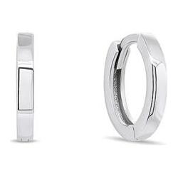Beneto, Ohrringe, Brilio Silver - Timeless silver round earrings EA16W - Diameter: 2.5 cm