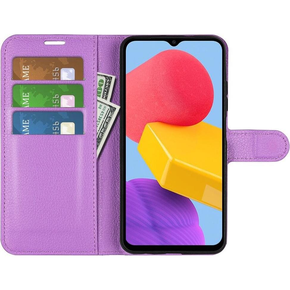 Thumbnail - Cover-Discount Galaxy M13 - Leder Etui Hülle violett (Samsung Galaxy M13), Smartphone Hülle, Violett