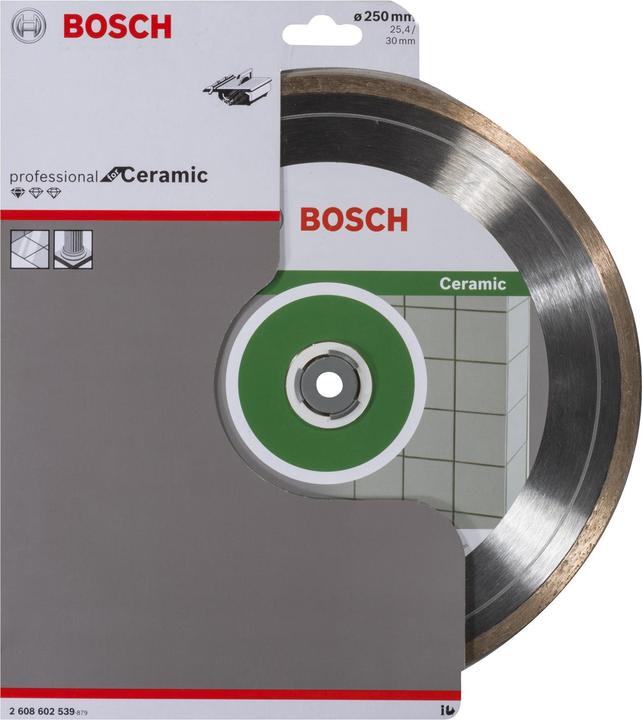 Immagine prodotto Bosch Professional Zubehör Lama diamantata Standard per ceramica, 250 x 30 + 25,40 x 1,6 x 7 mm