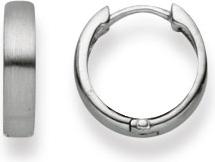 Immagine prodotto Natsumi Schmuck Creoli pieghevoli in oro bianco 18K/750 Ø 12mm piatto/opaco (Oro bianco 750/18 K)