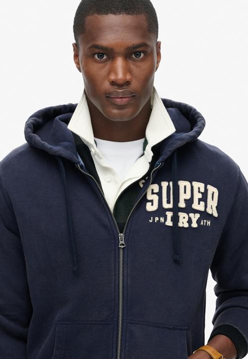 Immagine prodotto Superdry Giacca felpata Casual Vestibilità comoda Felpa con cappuccio atletica vintage con zip (L)
