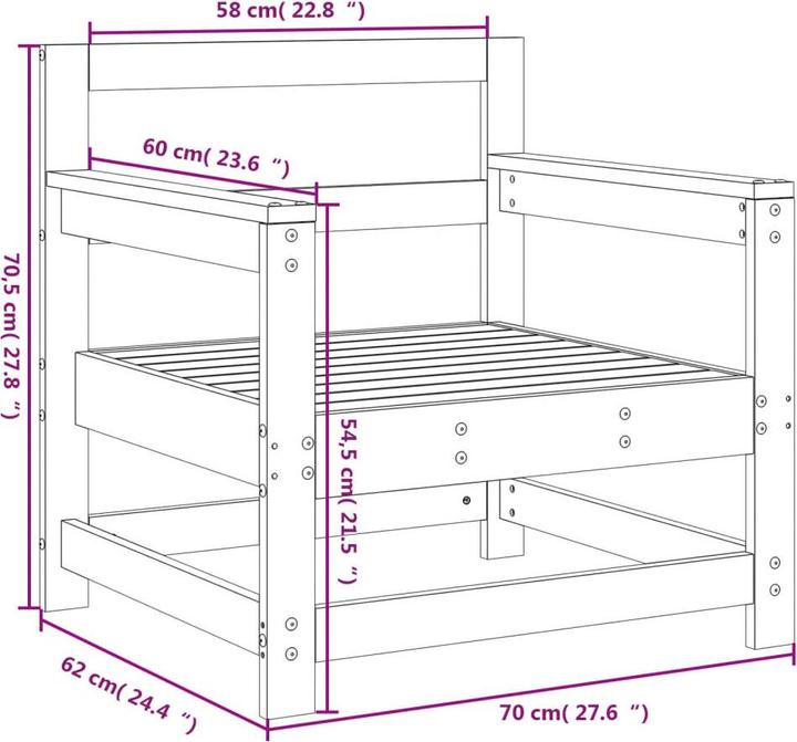 Produktbild vidaXL Gartenstuhl