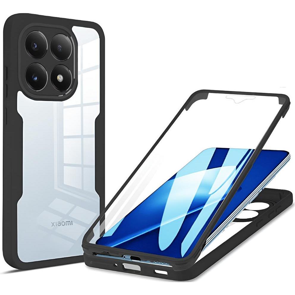 Techsuit - ColorVerse 360 Series + Screen Protector - Xiaomi 17 - Black (Xiaomi 17), Cover smartphone, Nero