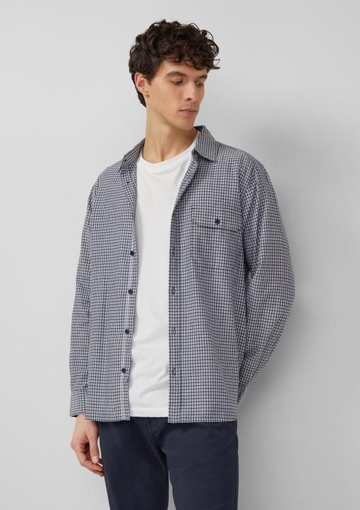Immagine prodotto s.Oliver Hemd Regular Fit: Kariertes Baumwollhemd mit Kentkragen (M)