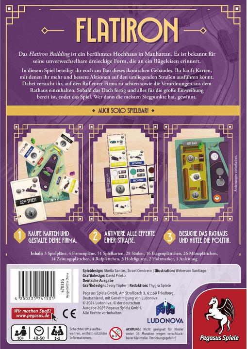 Produktbild Pegasus Flatiron (Deutsch, 1 - 2 Spieler)