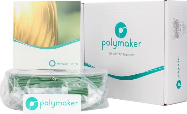 Actual product image Polymaker PolyLite PETG - Green - 2.85mm (PETG, 2.85 mm, 1000 g, Green)