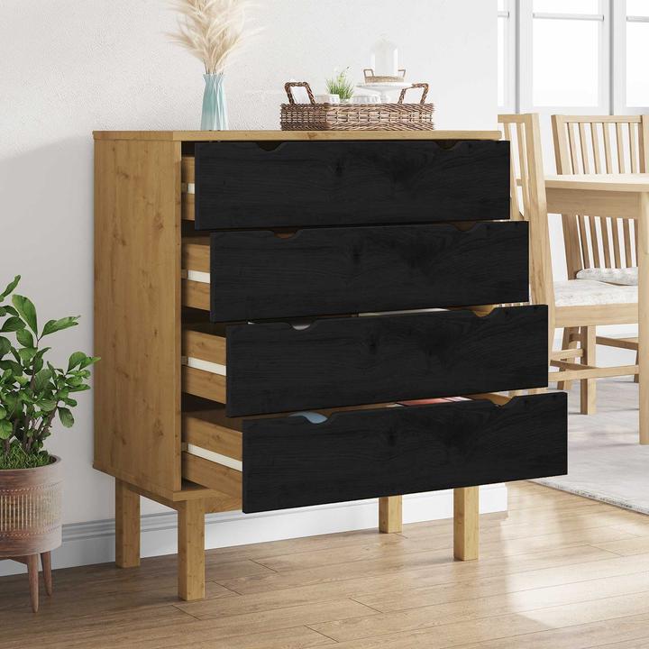 Produktbild vidaXL Massive Kiefer Kommode (76.50 x 39.50 x 90 cm)