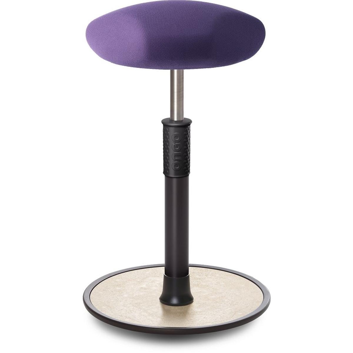 Ongo, Bürostuhl, Sitz- Stehhocker Free Tall Triangel Gestrick Lila schwarz /cremeweiss
