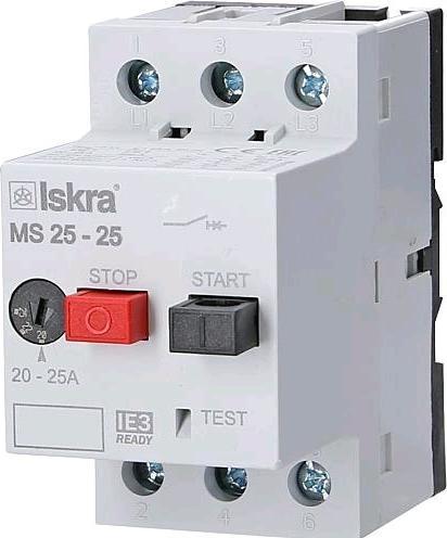 Iskra Interruttore di protezione motore IE3 conforme MS25 25