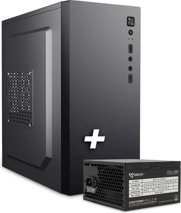 Immagine prodotto Sbox Computer case PCC-12 MicroATX + PSU-400 (ITX, mATX)