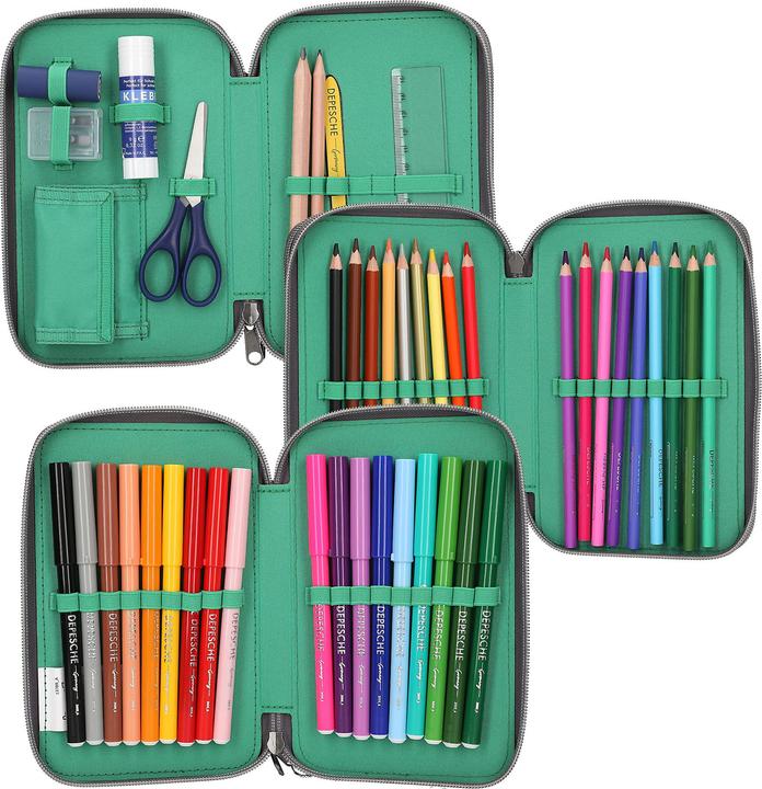 Produktbild Dino World - Adventure World Triple Pencil Case LED PANTHER - Dark Grey