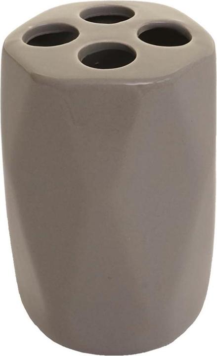 Produktbild Swisshandel24 5-teiliges Badset, WC-Garnitur Badezimmerset Badaccessoires, Keramik - grau - 65117