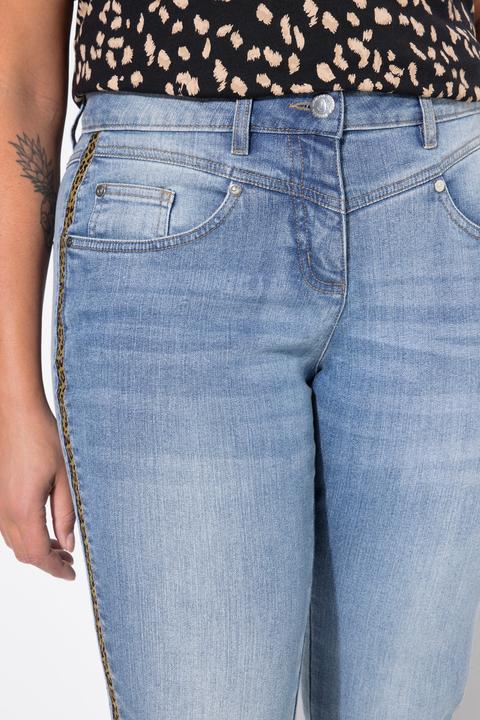 Image du produit Miamoda Skinny-Jeans, Slim Fit, Leostreifen, 5-Pocket (54)