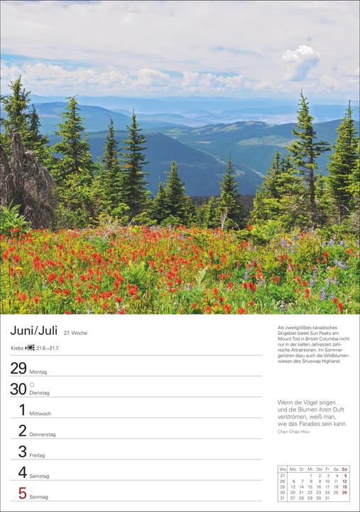 Produktbild Harenberg Kanada Wochenplaner 2026 - Eine Reise in 53 Bildern