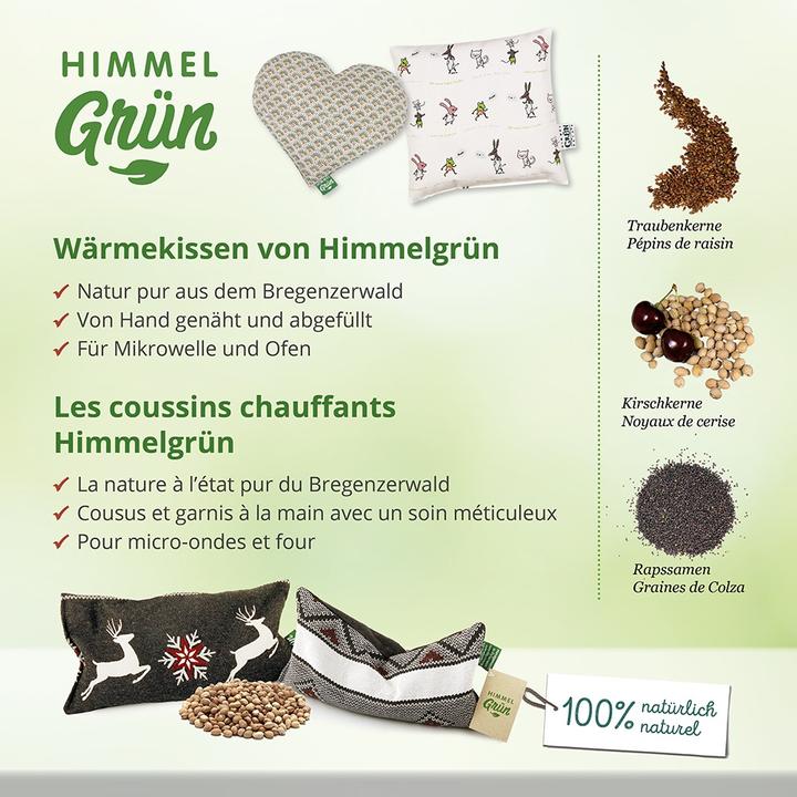 Actual product image Himmelgrün Kirschkernkissen 30x20cm Ginkgoblätter (30 x 20 cm)