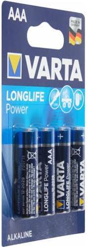 Actual product image Varta long-life power (4 pcs., AAA, 1240 mAh)