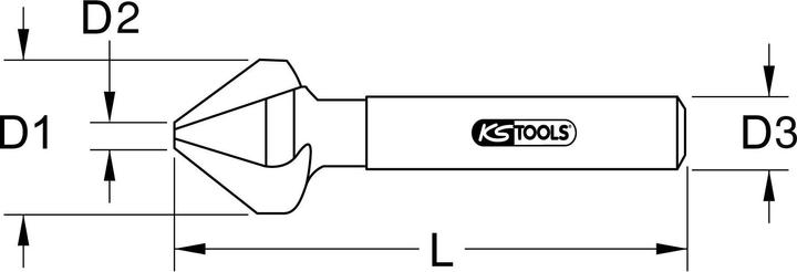 Actual product image KS Tools HSS taper and deburring countersink (31.5 millimetres)