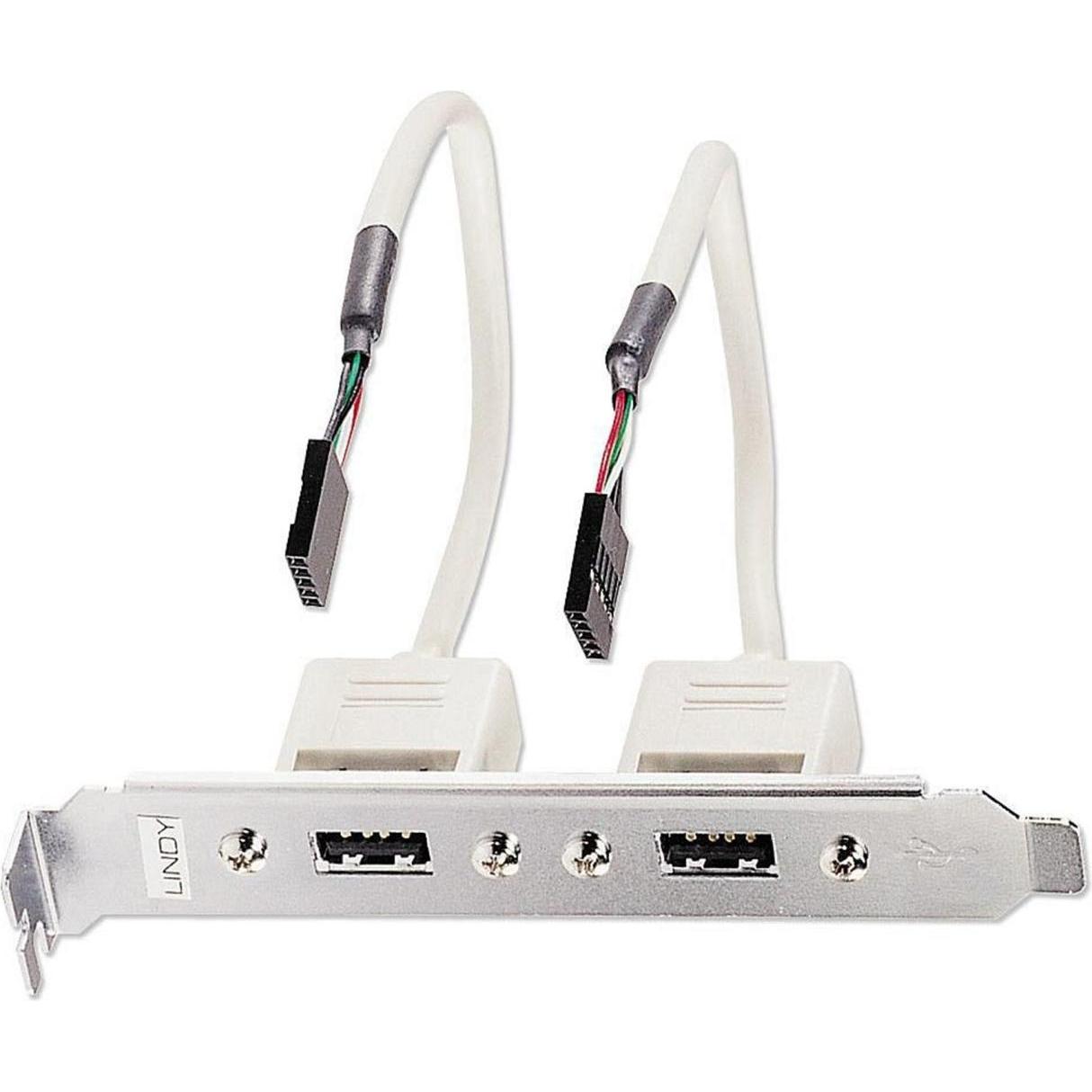 Lindy USB Cable internal/external with slotbracket (0.20 m, USB 2.0), USB Kabel