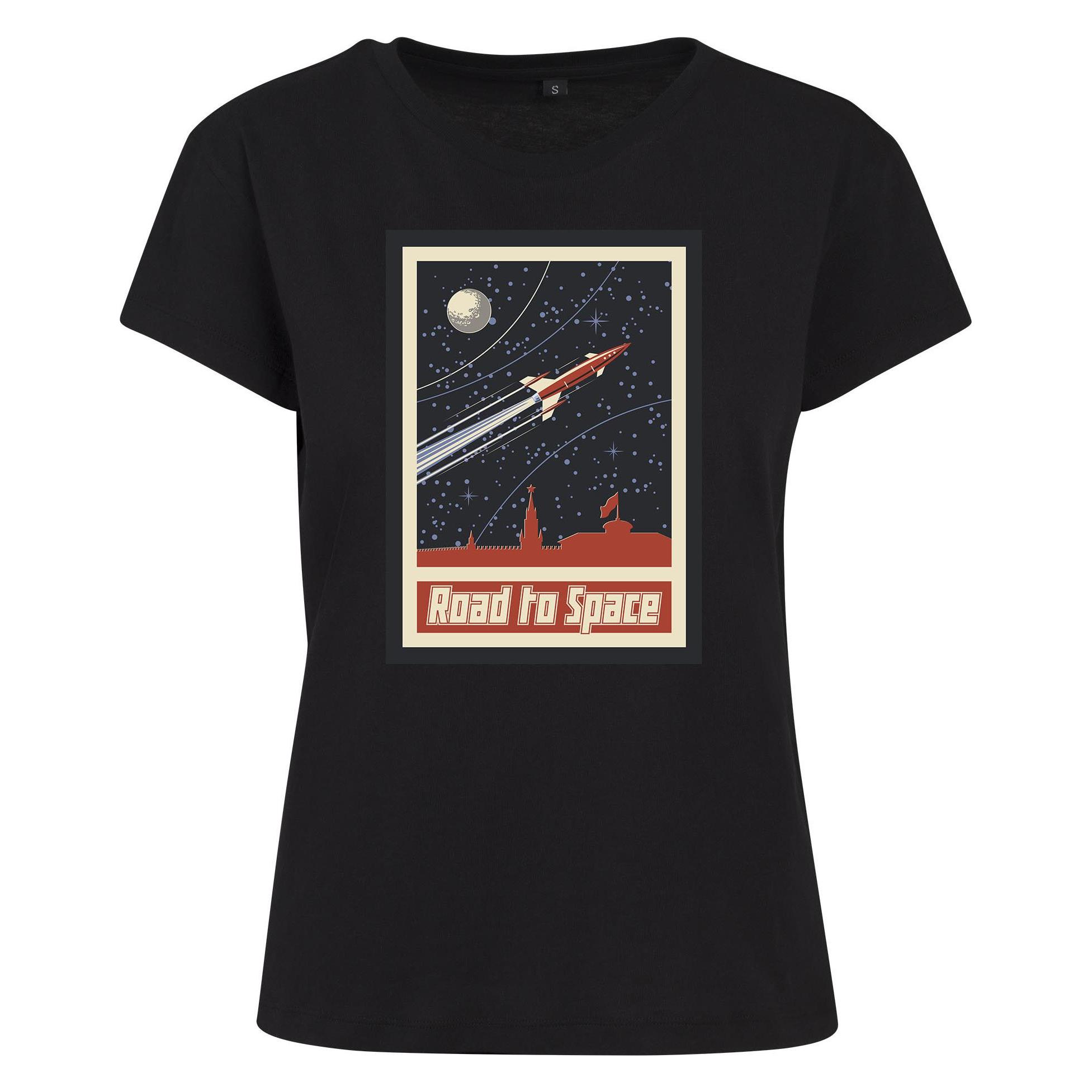 Mt, Damen, Shirts, Ladies Road To Space Box Tee, Schwarz, (M)