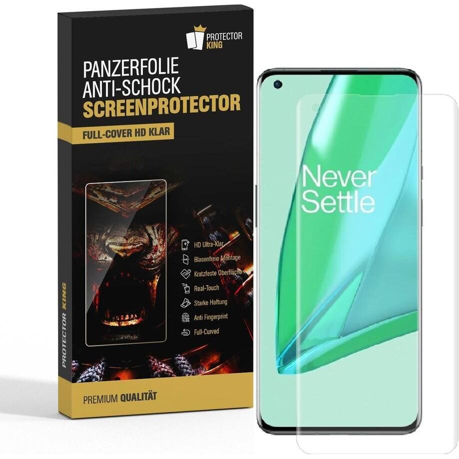 Protectorking 6x Premium Displayschutzfolie 3D KLAR (2 Stück, OnePlus 9), Smartphone Schutzfolie, Transparent