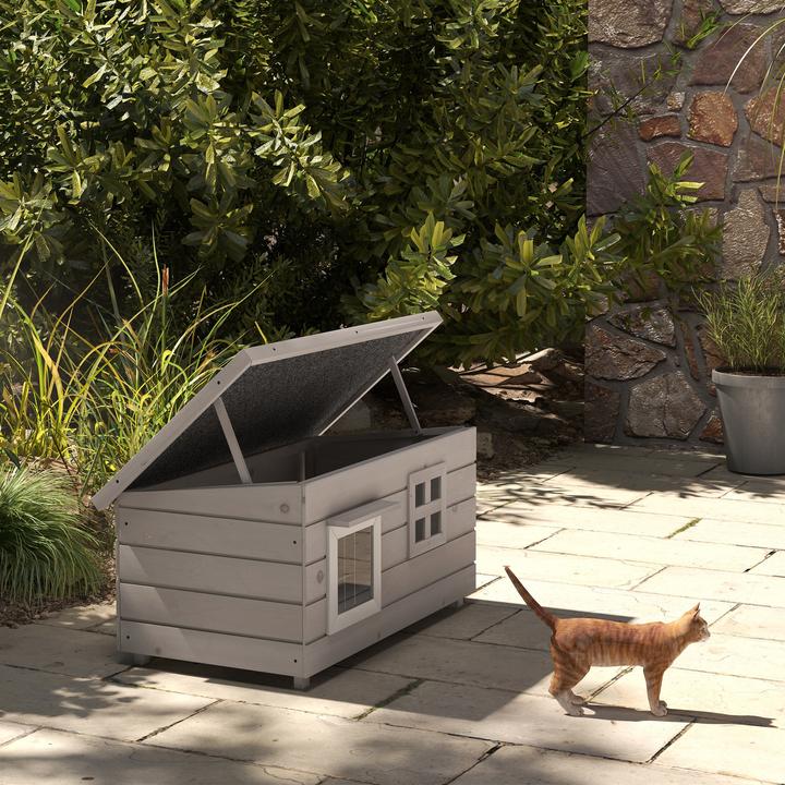 Image du produit PawHut Maison pour chats avec fenêtre (Chat)
